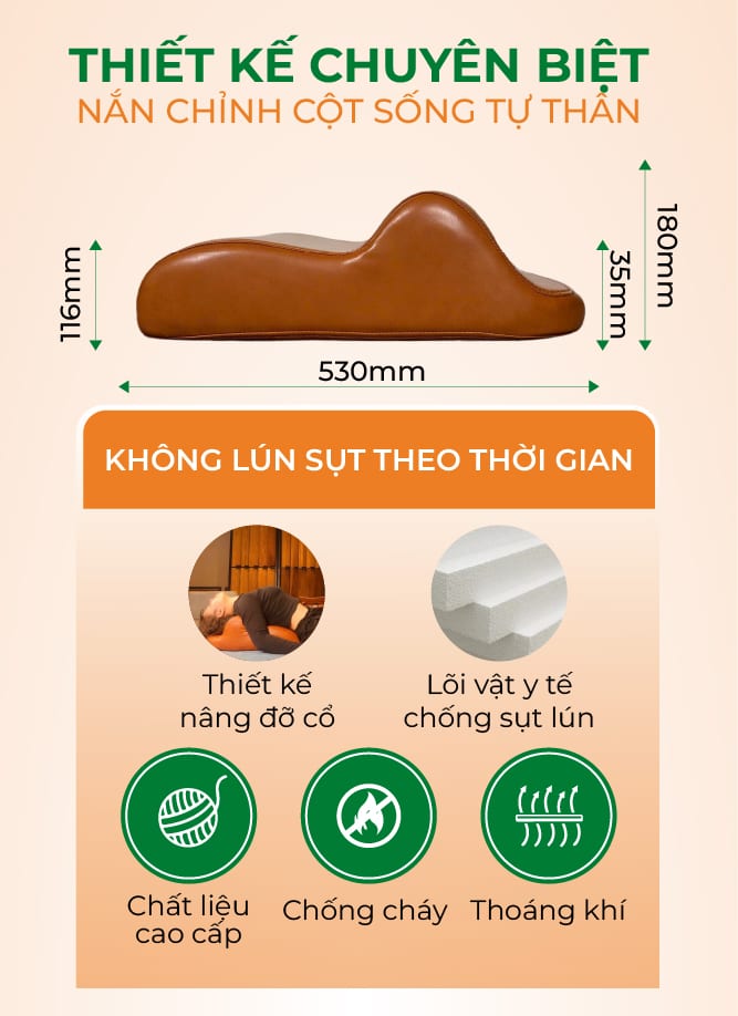 Tính năng gối Dr Tận Tâm: giảm stress, hỗ trợ giấc ngủ